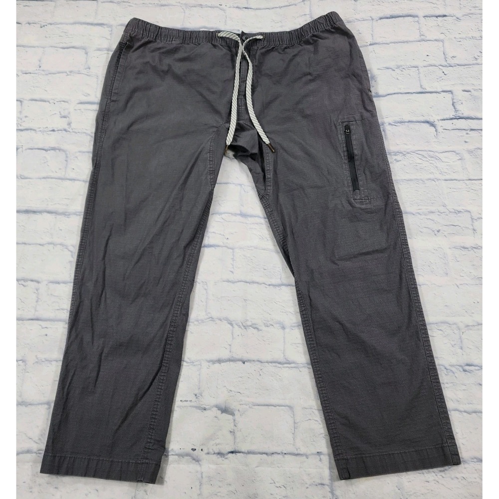 George Pants MENS SIZE 2XL Gray Ripstop Drawstring Tapered Cargo Hiking